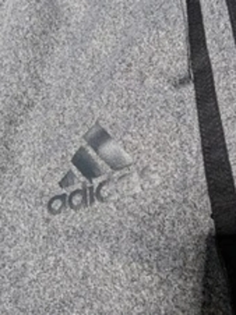 Adidas Tricot Joggers Mens Large Side Stripes Ankle Cuffs Drawstring Gray + Blac - Picture 8 of 15